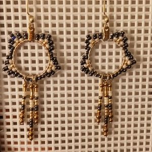 Beaded earrings.